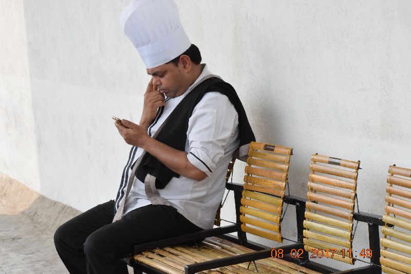 Bamboo Four Seater Bench 01