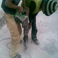 Drilling Hole for Rebar Fixing