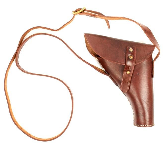 British WWI & WWII Signal Flare Pistol Leather Holster