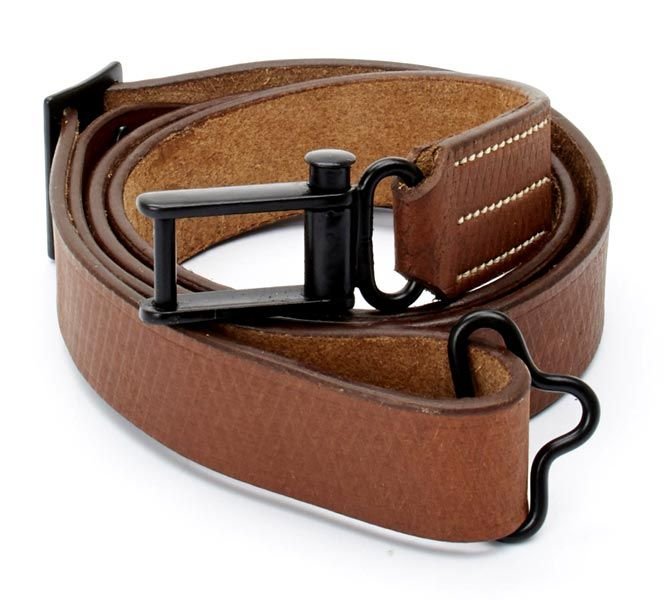 German WWI 98 Mauser Gewher Rifle Brown Leather Sling- Gew 98