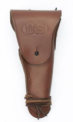 US WWII M1911 45cal Brown Leather Hip
