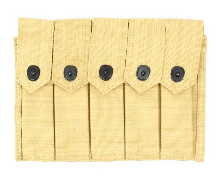 US WWII Thompson SMG Five Cell 20 Round Magazine Pouch