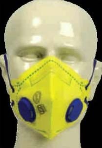 Flat Fold Double  Valve Dust Respirator Mask