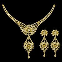 Silver Necklace Studded with American Diamonds 004