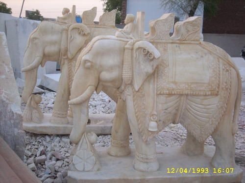 Marble Elephant Statue 12