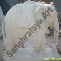 Marble Elephant Statue 01