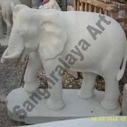 Marble Elephant Statue 07