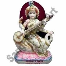 Marble Maa Saraswati Statue 08