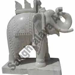 Marble Elephant Statue 04