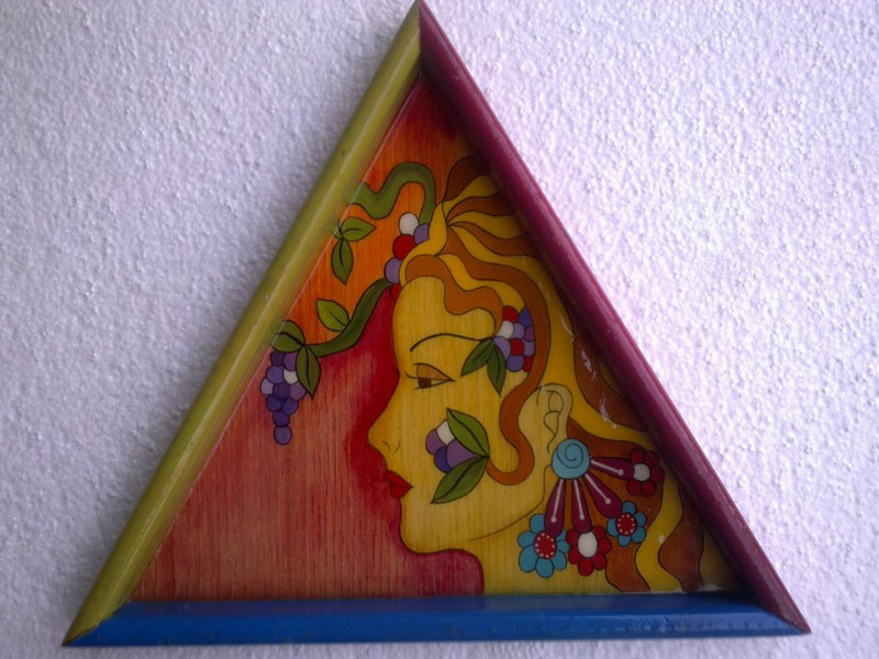 Hand Painted Wooden Tray 03