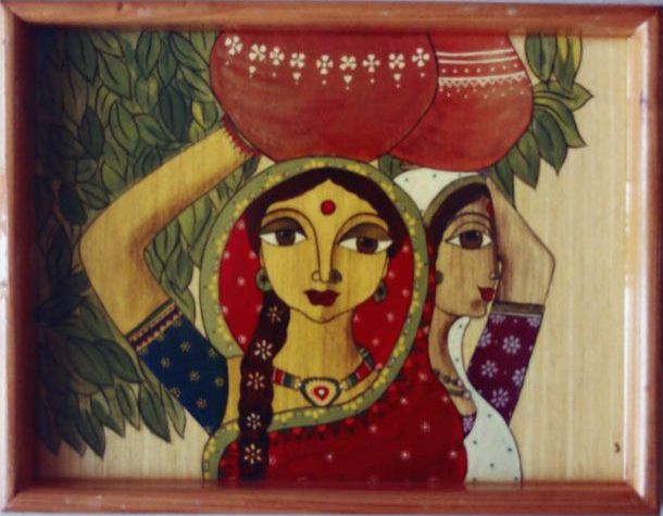 Hand Painted Wooden Tray 07