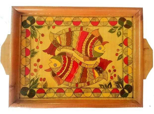 Hand Painted Wooden Tray 12
