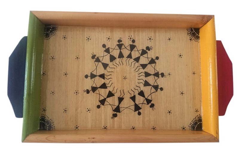 Hand Painted Wooden Tray 18