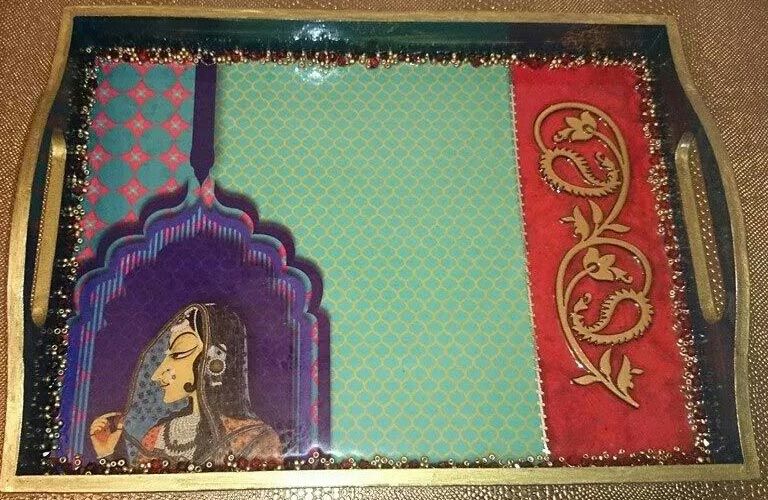 Hand Painted Wooden Trays 22