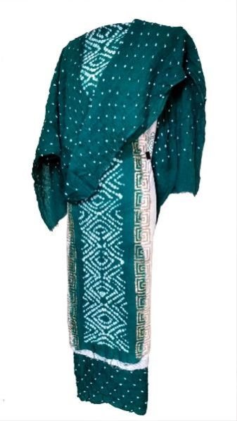 Dress Material White Chicken Gold