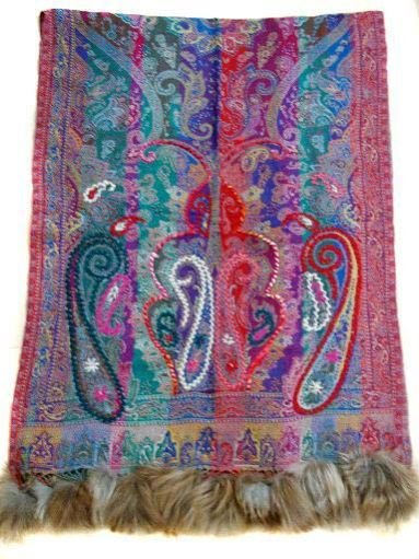Boiled Wool Embroidered Shawls 02