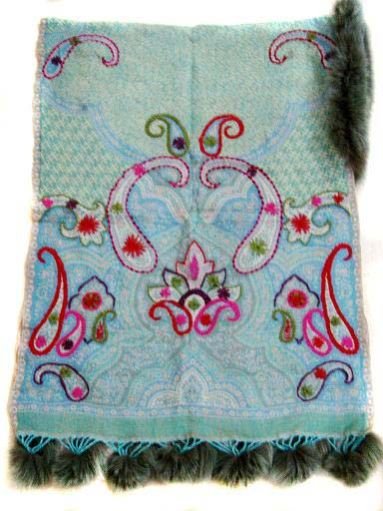 Boiled Wool Embroidered Shawls 03