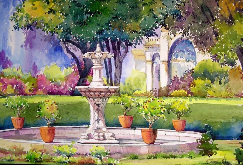 Aga Khan Fountain Painting