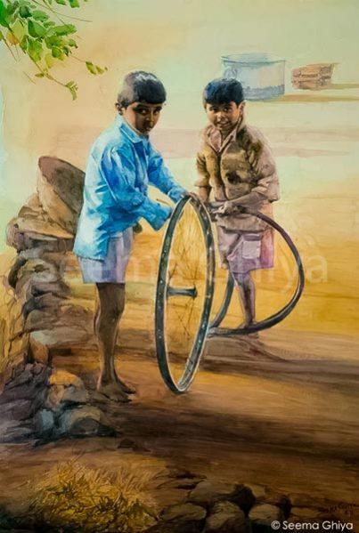 Playing with Wheels Paintings