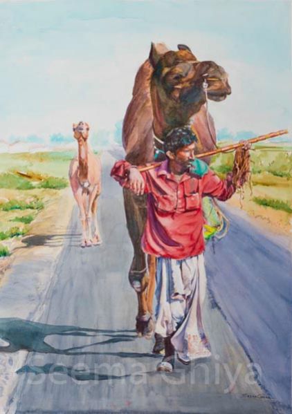 Rabari Man Painting