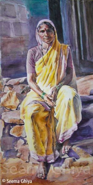 The Lady in Yellow Painting