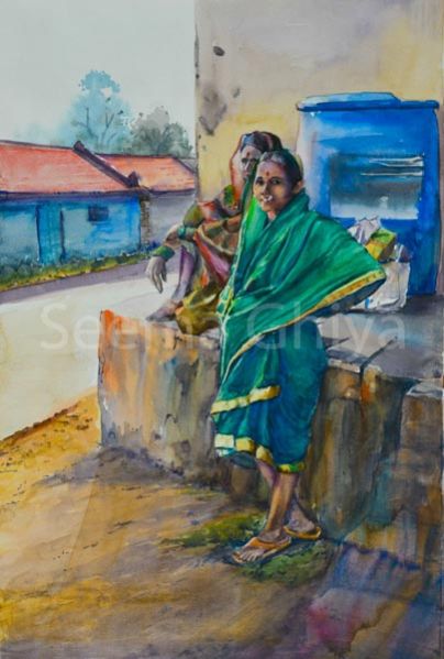 Village Ladies Painting