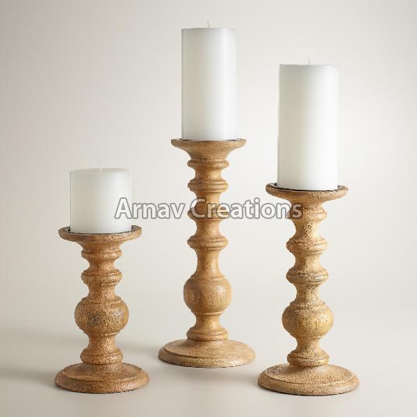 Wooden Candle Holders (ARC-WC-546)