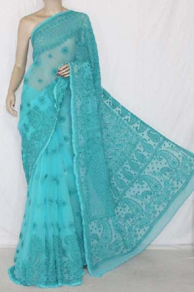 Lucknowi Chikan Saree 01