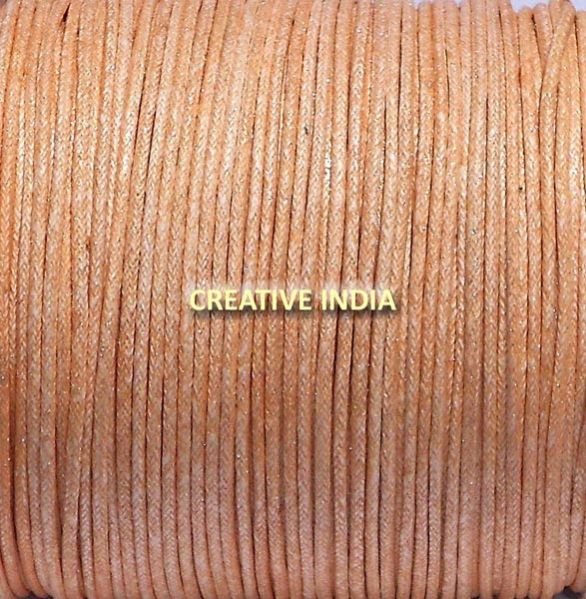Metallic Color Wax Cotton Cord (501 White Golden)