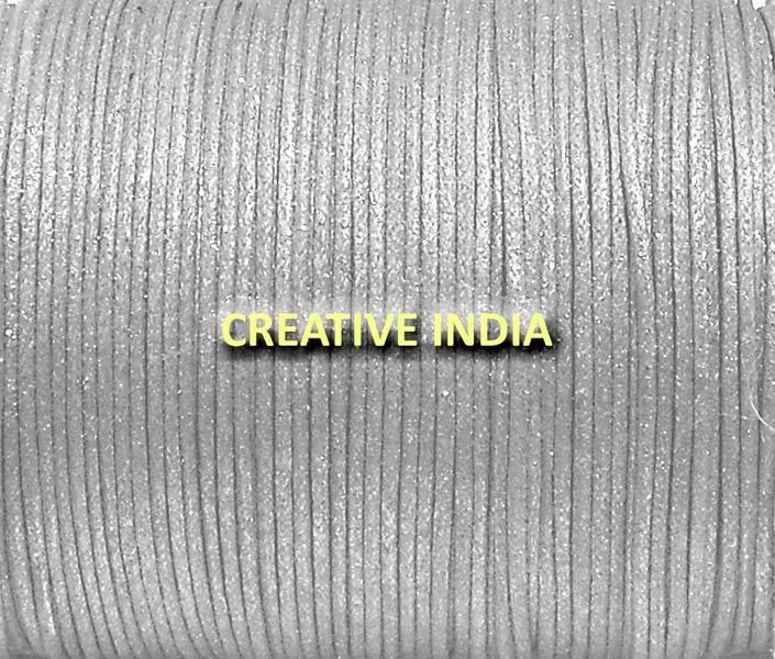 Metallic Color Wax Cotton Cord (501 White Silver)