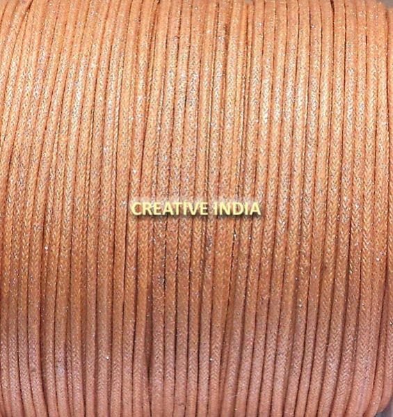 Metallic Color Wax Cotton Cord (504 Natural Golden)