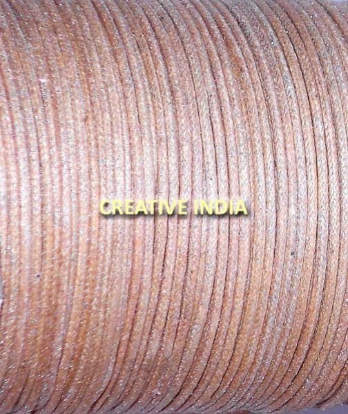 Metallic Color Wax Cotton Cord (504 Natural Silver)