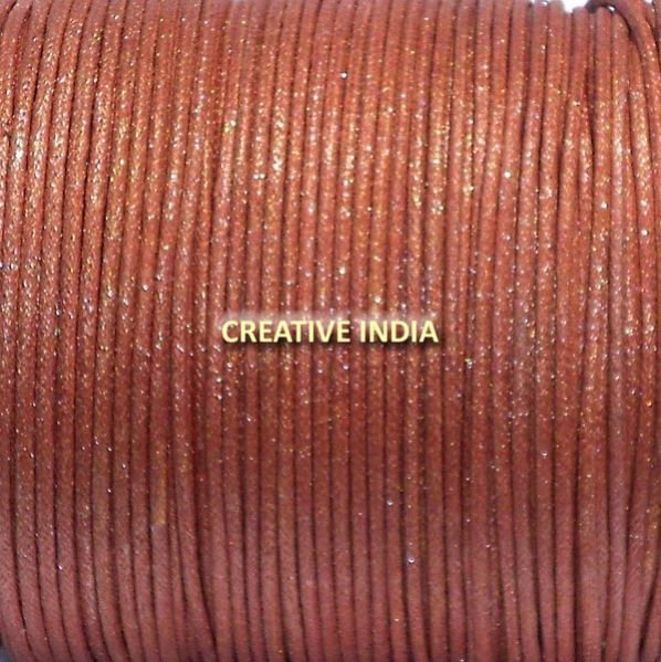 Metallic Color Wax Cotton Cord (510 Brown Golden)