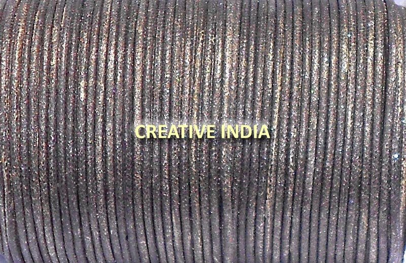 Metallic Color Wax Cotton Cord (511 Dark Brown Golden)