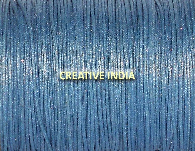 Metallic Color Wax Cotton Cord (527 Royal Silver)