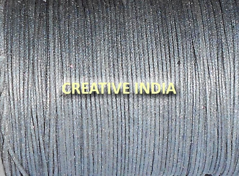 Metallic Color Wax Cotton Cord (539 Cotton Metallic Grey)