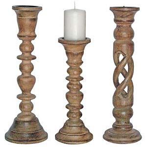Carved Candle Holder 868