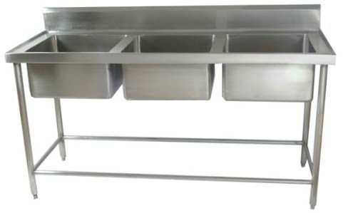 Three Bowl Sink Unit