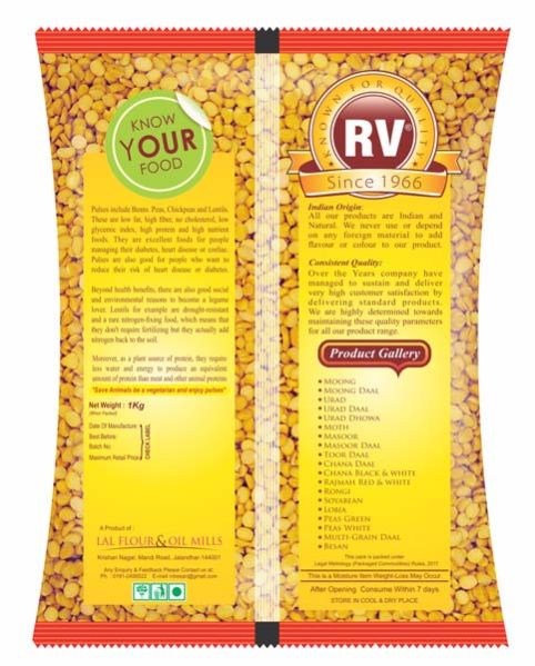 Chana Daal 1kg Back