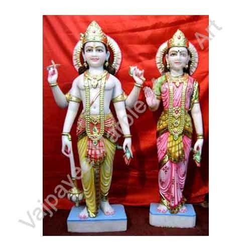LN-001 Marble Laxmi Narayan Statue