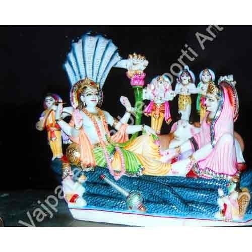 LN-004 Marble Laxmi Narayan Statue