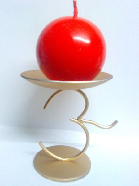 Religious Type Wrought Iron Candle Stand