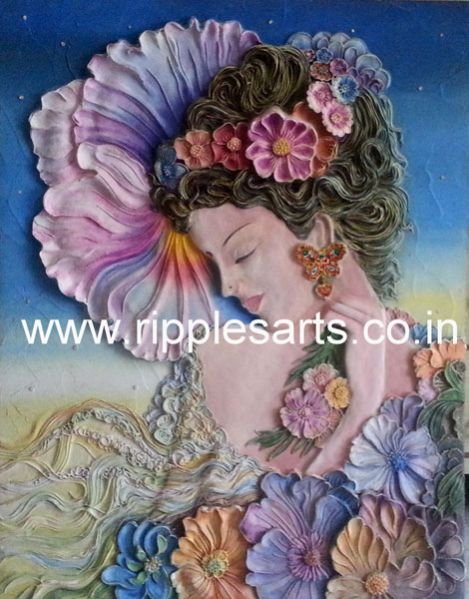 Lady Floral Dress Mural Mural Painting