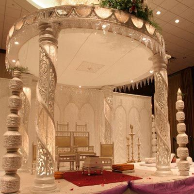 Wedding Carved with Rope Mandap