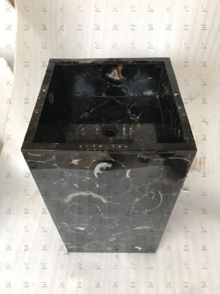 Black Carnelian Pedestal Wash Basin