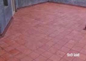 Clay Split Tile (9X9 Laid)