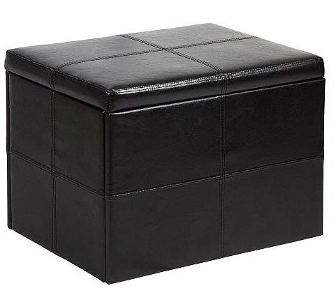 Leather Stool Cum Storage Box IS-116 (58)