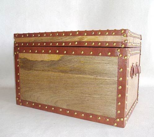 Wooden & Leather Storage Box IS-116 (60)