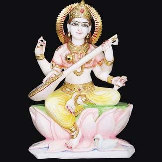 Marble Saraswati Statue 07