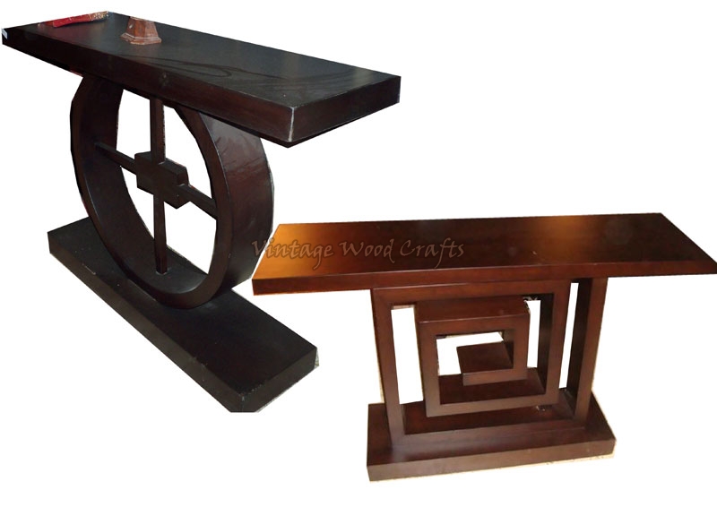 Contemporary Wooden Console Table